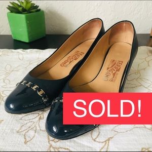 SALVATORE FERAGAMO Cap-Toe Heels With Mini Buckles